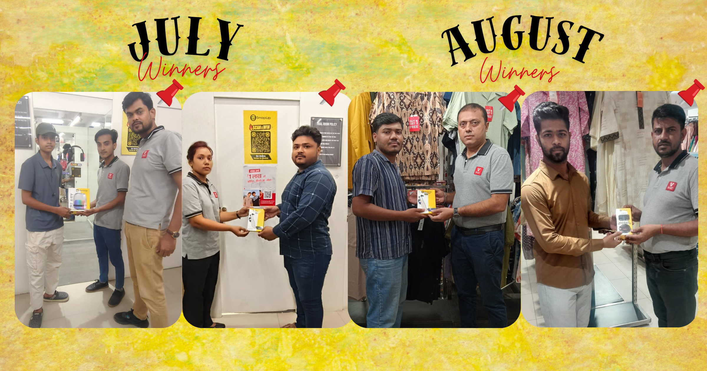 Meet the Snap & Win Monthly Winners: Real Customers. Real Stories. Real Rewards.