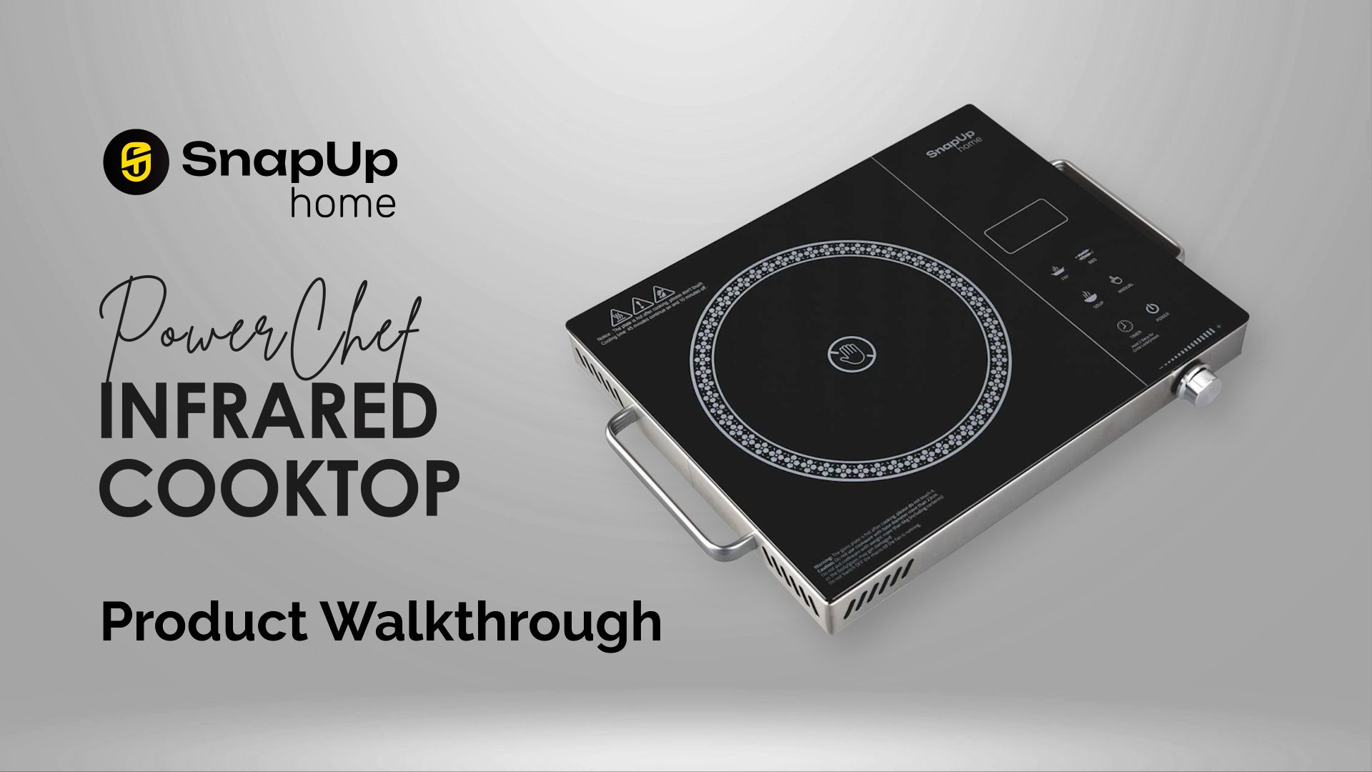 Load video: SnapUp home - Infrared Cooktop, V-Mart purchase.