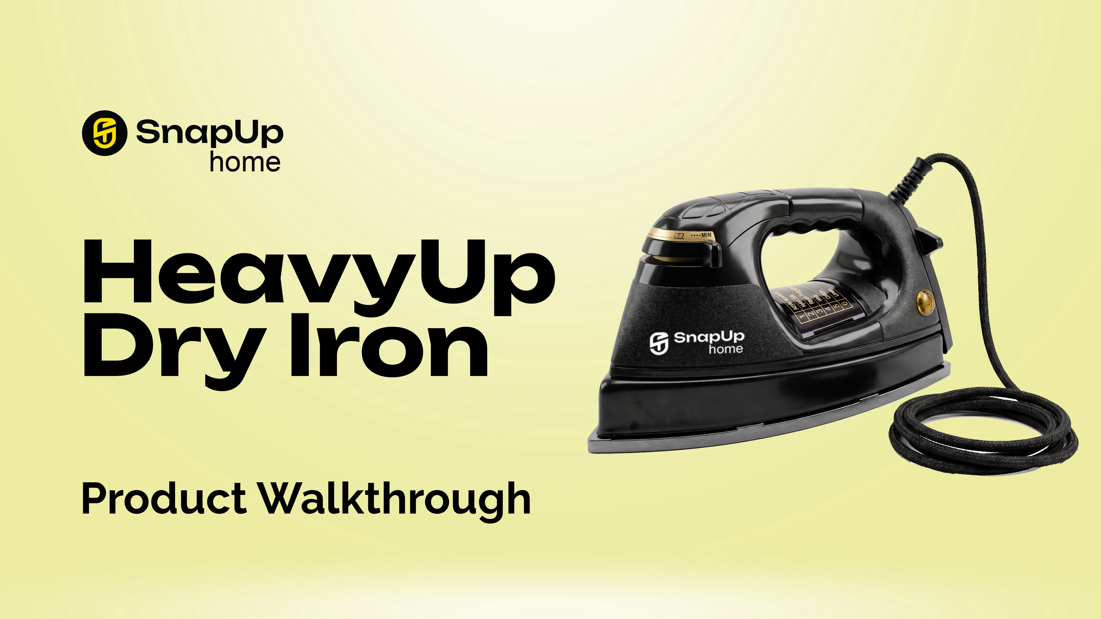 Load video: SnapUp home HeavyUp Dry Iron