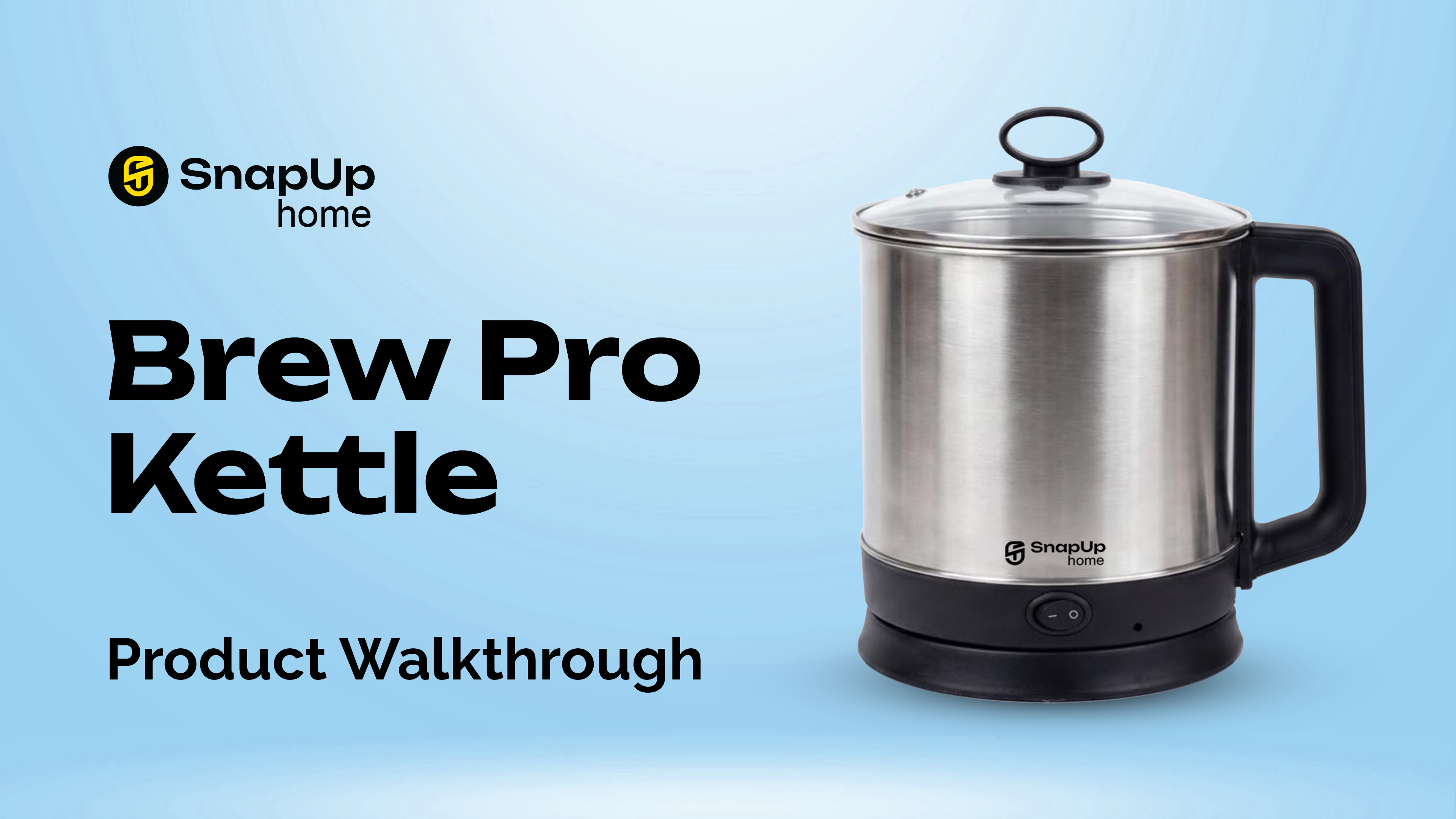 Load video: SnapUp home Brew Pro Electric Kettle